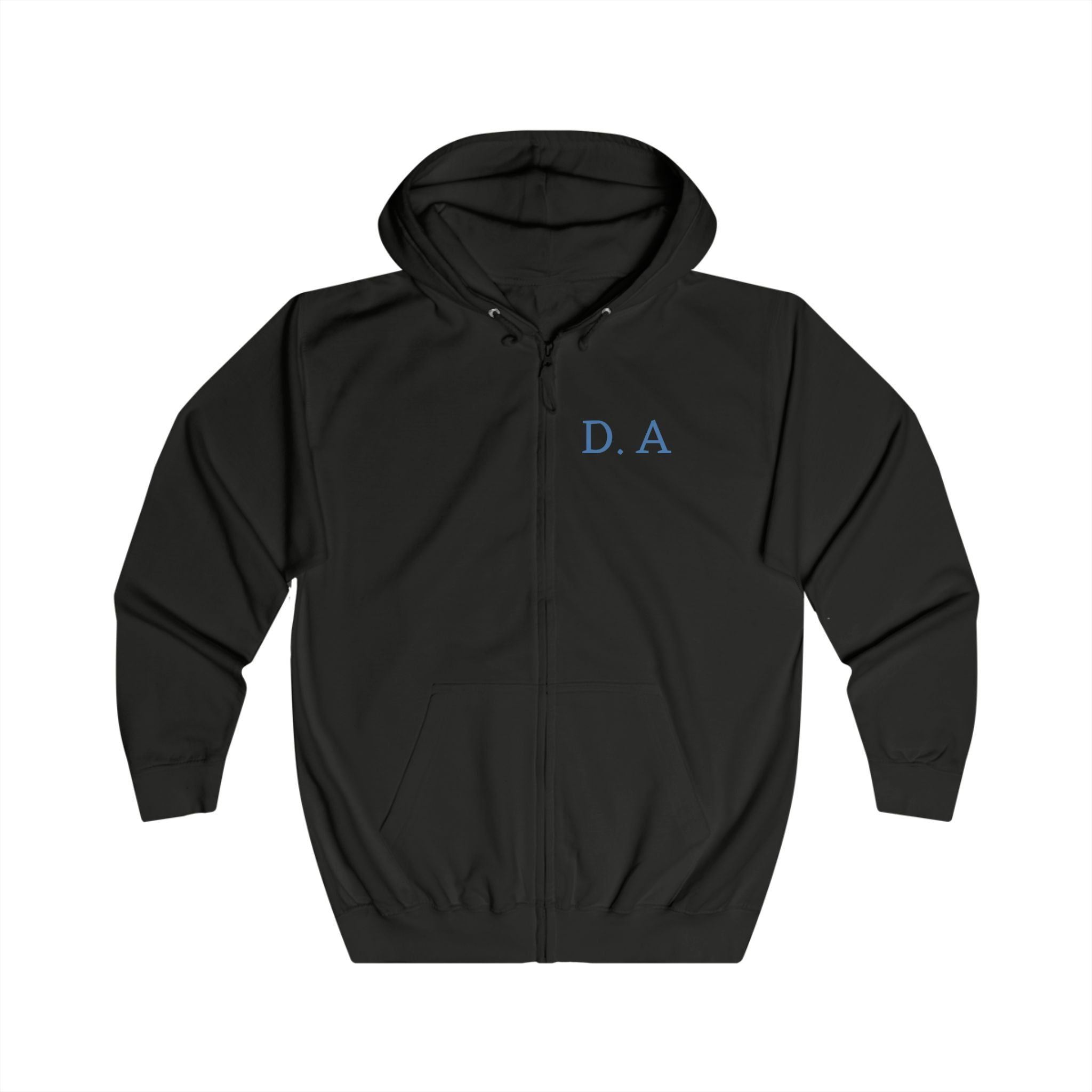 Jesus I Want a Bugatti Zip Hoodie — D.A. Monogrammed Full-Zip Sweatshirt