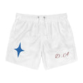 Swim Trunks — Minimal Star & Smile Monogrammed Beach Shorts